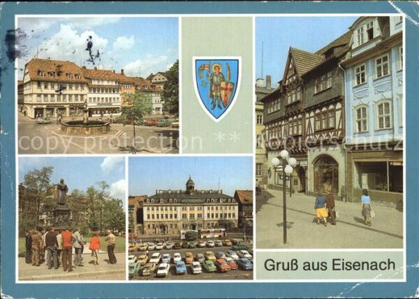 Eisenach Thueringen Markt Karlstrasse Lutherdenkmal Stadtsc