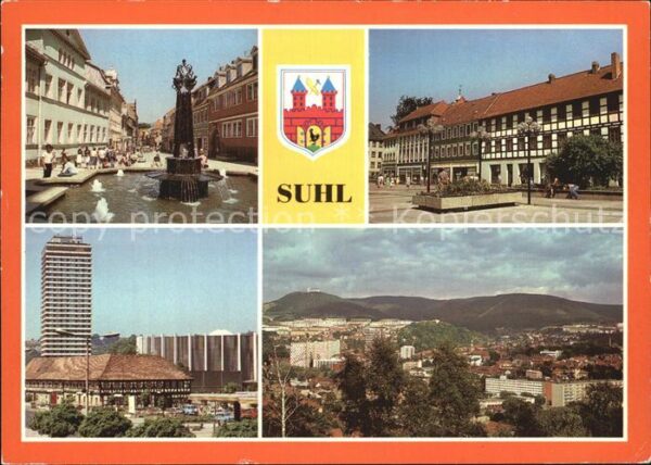 Suhl Thueringer Wald Steinweg Blick zum Waffenmuseum Blick v