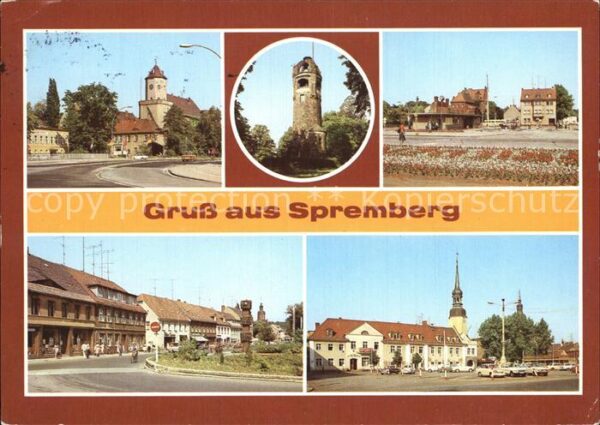 Spremberg Niederlausitz Blick zum Schloss Georgenbergturm Busba