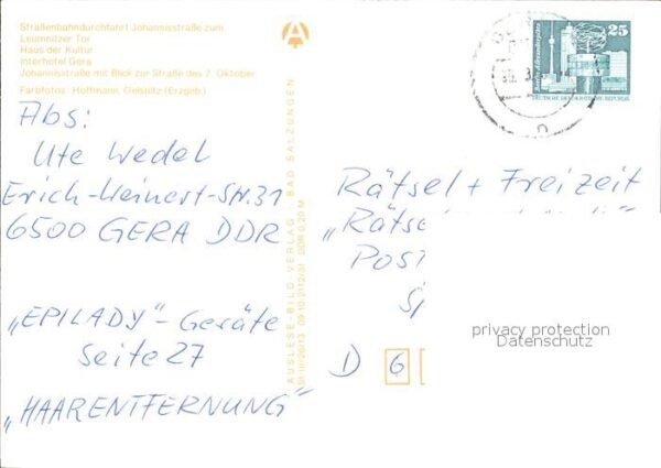 Gera Leumnitzer Tor Haus der Kultur Interhot – Bild 2