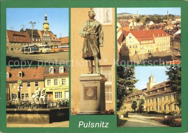 Pulsnitz Sachsen Marktbrunnen Platz der Befreiung Denkma