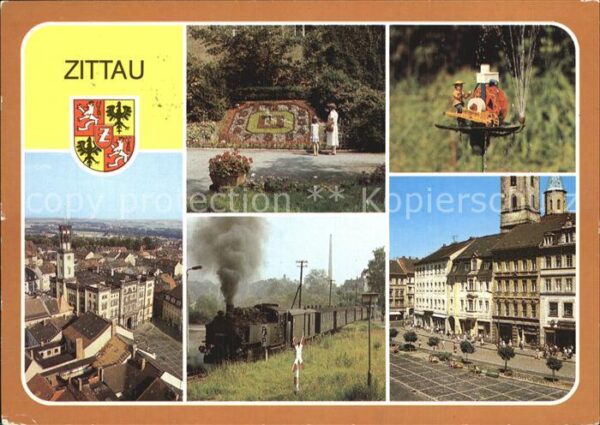 Zittau Blumenuhr Schleifermännelbrunnen Rathau