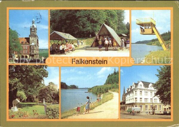 Falkenstein Vogtland Rathaus An der Talsperre Schlossfelsen