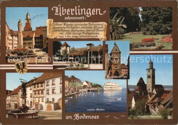Ueberlingen Bodensee Nikolaus Münster neuer Hafen Brunnen St