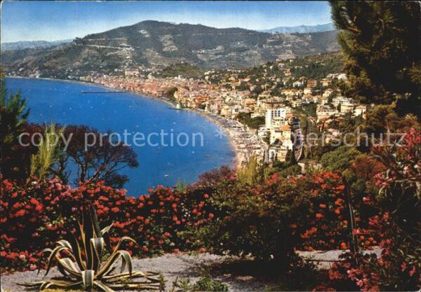 ALASSIO Savona Liguria IT Panorama vom Santa Croce
