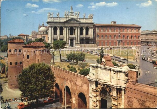 Roma Rom Basilika und Tor des Heiligen Johann