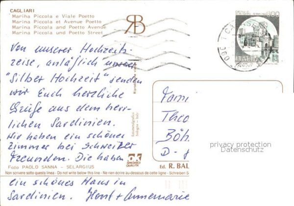Cagliari Marina Piccolaund Poetto Strasse – Bild 2