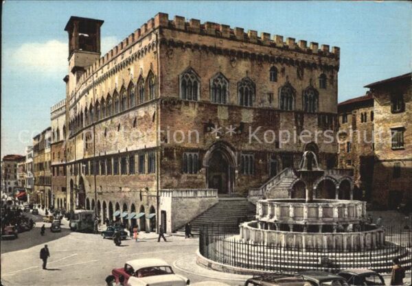 Perugia Rathaus und Hauptspringbrunnen