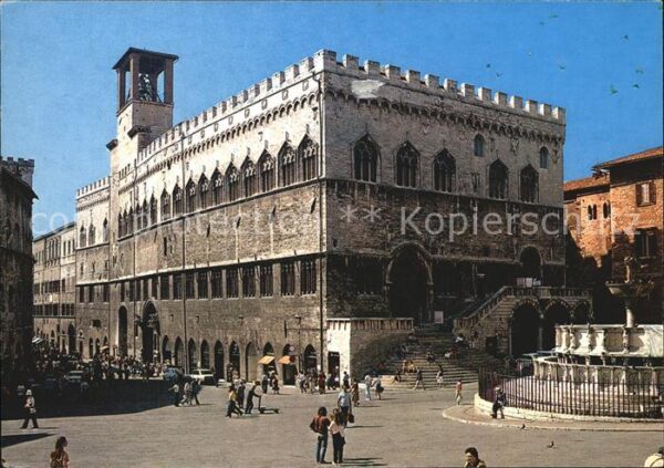 Perugia Piori Palast und Maggiore Brunnen