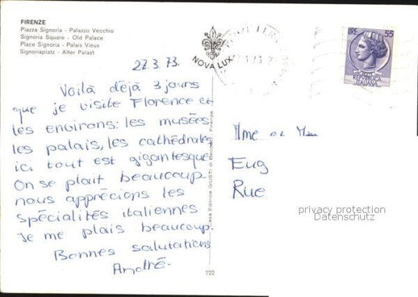 Firenze Florenz Signoriaplatz alter Palast – Bild 2
