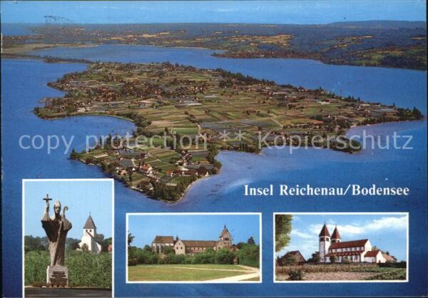 Insel Reichenau Fliegeraufnahme Kirche