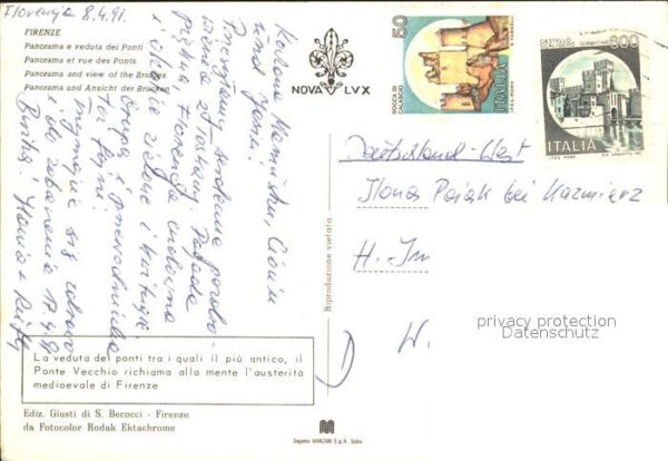 Firenze Florenz Stadtansicht – Bild 2