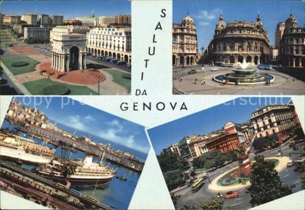 Genova Genua Liguria Piazza- della Vittoria De Ferrari Corve