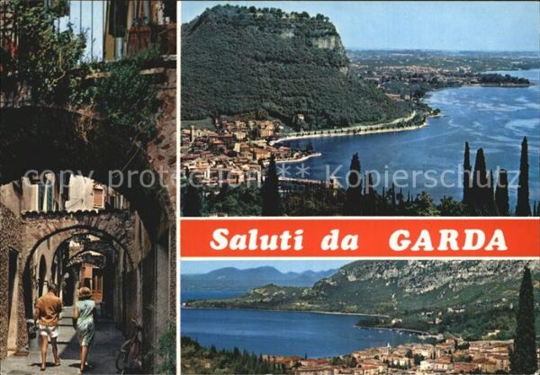 Garda Lago di Garda Altstadtgässchen Gesamtansicht Panorama