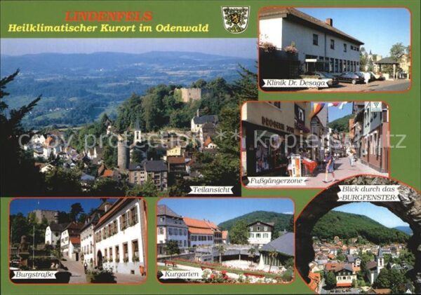 Lindenfels Odenwald Blick durch das Burgfenster Burgstrasse