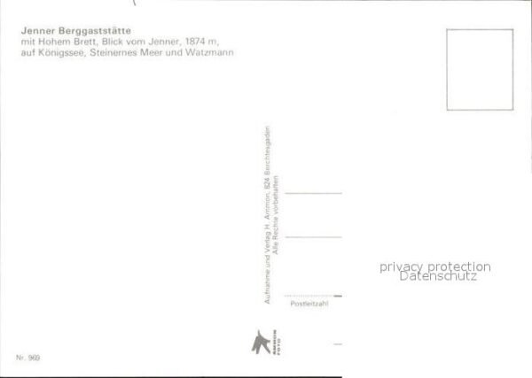 Jenner Berchtesgaden Berggaststätte Hohes Brett Königssee St – Bild 2