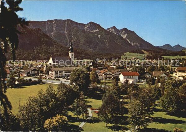 Inzell Blick vom Kurpark zum Rauschberg