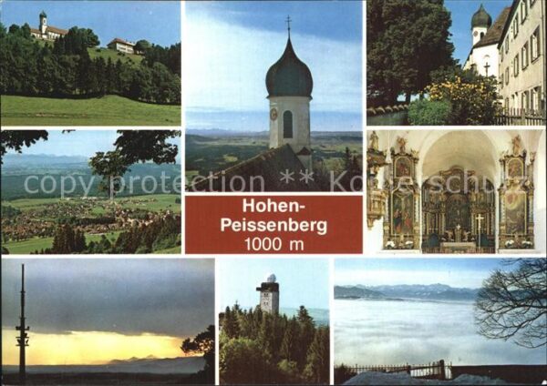 Hohenpeissenberg Gesamtansicht Turm Kirche mit Altar Fun