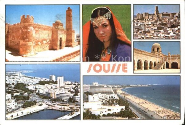 SOUSSE  Tunesie Fliegeraufnahme Strand Gesamtansicht Te