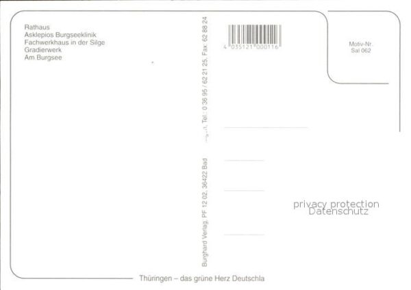 Bad Salzungen Rathaus Asklepios Burgseeklinik Fachwer – Bild 2