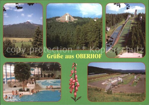 Oberhof Thueringen Blick zum Hohen Stein Hotel Panorama Sc
