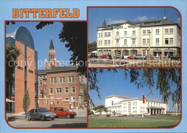 Bitterfeld Neues und altes Rathaus Hotel Central K