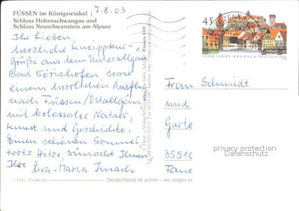 Fuessen Allgaeu Schloss Hohenschwangau Schloss Neuschwa – Bild 2