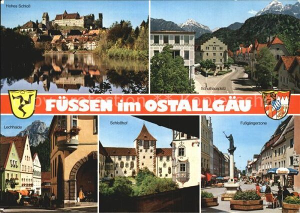 Fuessen Allgaeu Hohes Schloss Lechthalde Schlosshof Fus