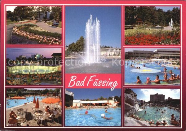 Bad Fuessing Kurpark Thermalquellen Fontäne