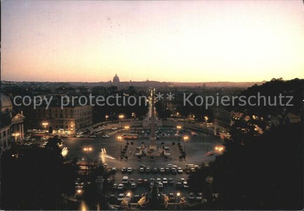 Roma Rom Volksplatz bei Nacht