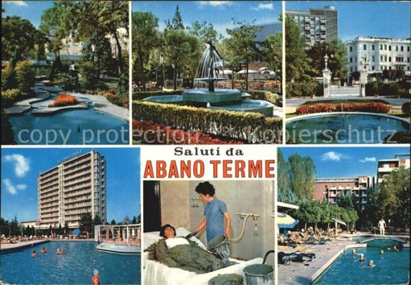 Abano Terme Kuranlagen Brunnen Thermalbäder