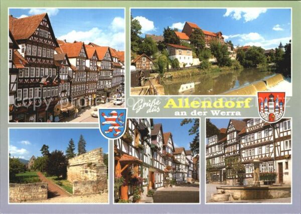 Allendorf Werra Altstadt Fachwerkhäuser Brunnen