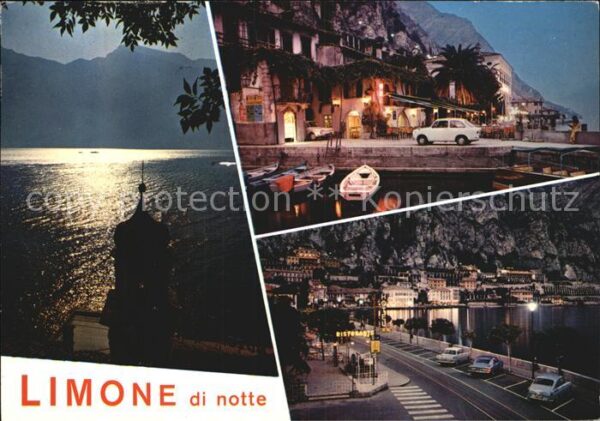Limone sul Garda Promenade Hafen bei Nacht