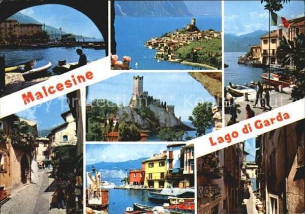 Malcesine Lago di Garda Burg Ortsansichten Uferpromenade