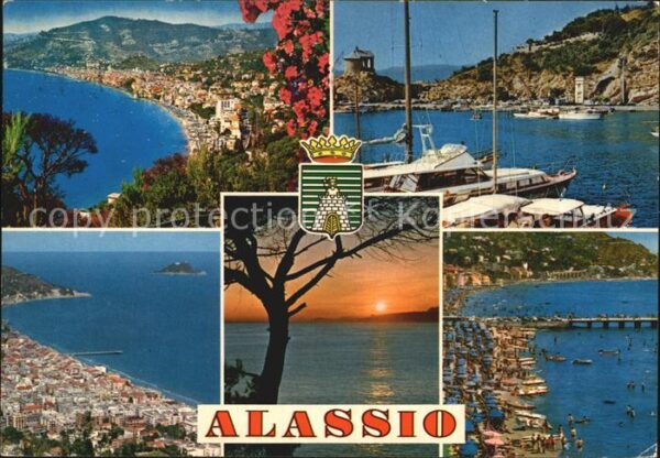 ALASSIO Savona Liguria IT Panorama Strand Hafen