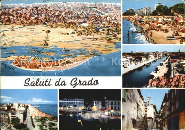 Grado Gorizia Panorama Strand Uferpromenade Stadtansi