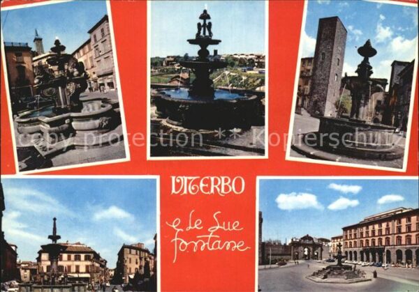 Viterbo Brunnen Stadtansicht