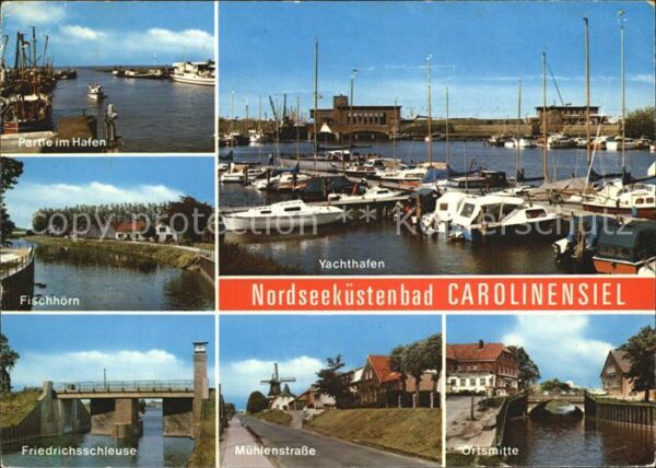 Carolinensiel Ostfriesland Hafen Fischhörn Friedrichsschleuse Mühl