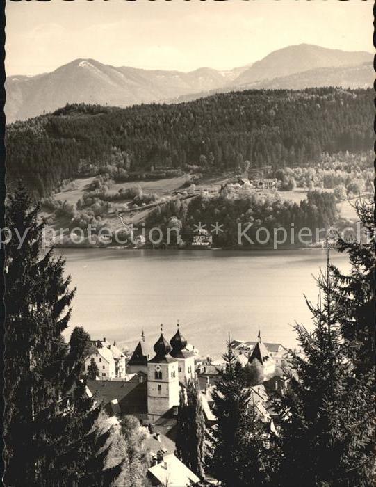 Millstatt Millstaettersee Kärnten Kirche Panorama