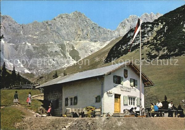 Leutasch Wettersteinhütte Blick zur Scharnitzspi