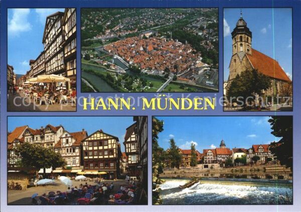 Hannoversch Muenden Kirche Stadtansicht Fachwerkhäuser Mark