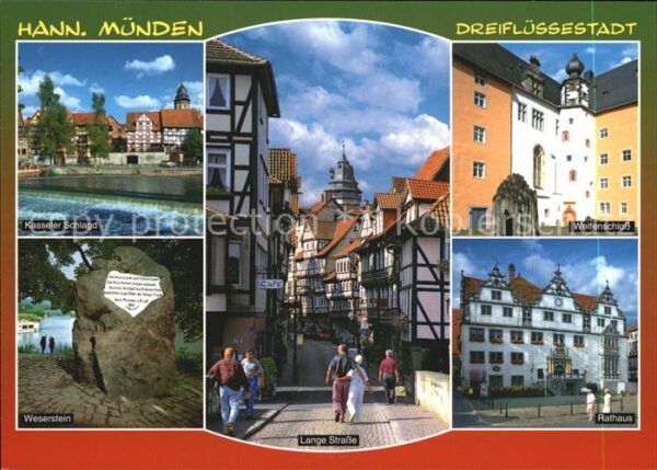 Hannoversch Muenden Dreiflüssestadt Weserstein Rathaus Welf