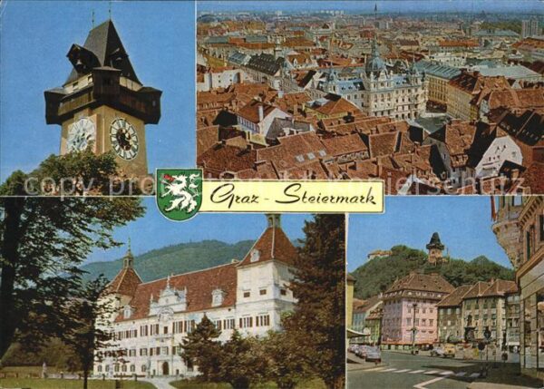 Graz Steiermark Uhrturm Rathaus Schloß Hauptplatz