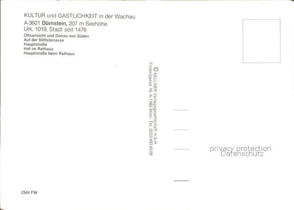 Duernstein Wachau Stiftsterasse Hauptstrasse Rathaus Dona – Bild 2
