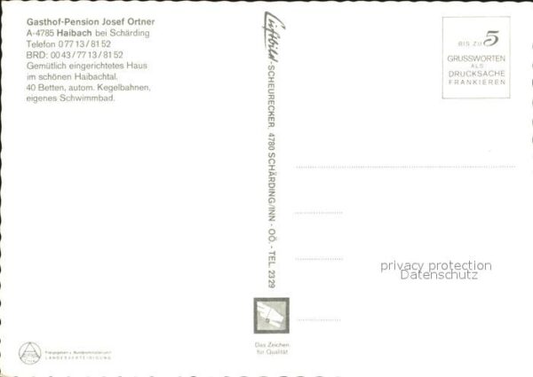 Haibach Schaerding Gasthof Pension Josef Ortner – Bild 2