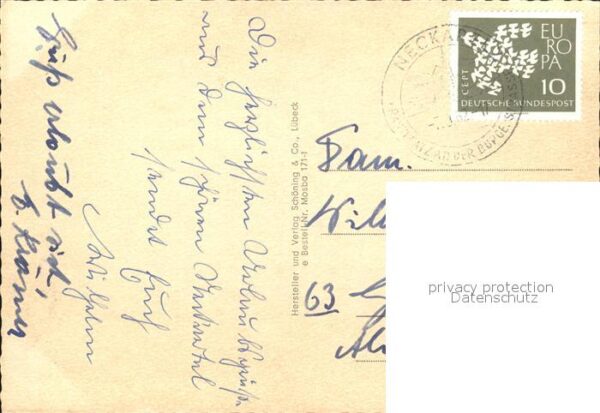 Mosbach Baden Neckartal Kirche Rathaus Fachwerkhaus P – Bild 2