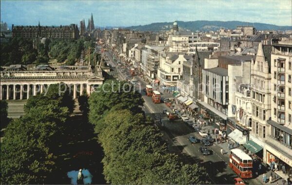 Edinburgh Scotland Princess Street from the Scott Monument
