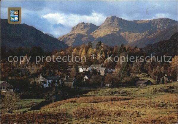 Langdale Valley Elterwater Village Langdale Pikes
