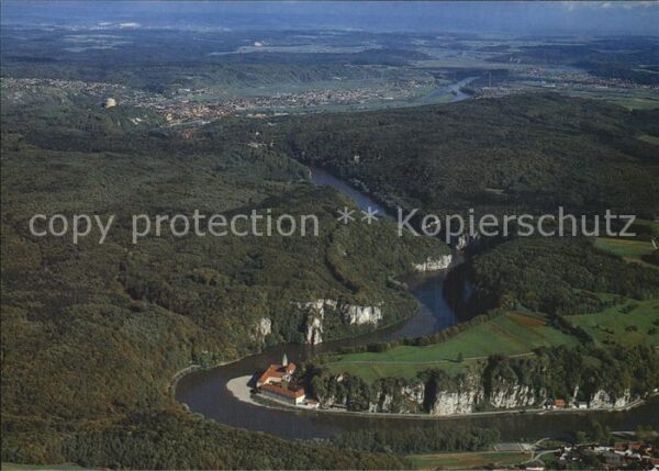 Kloster Weltenburg Donaudurchbruch Luftaufnahme