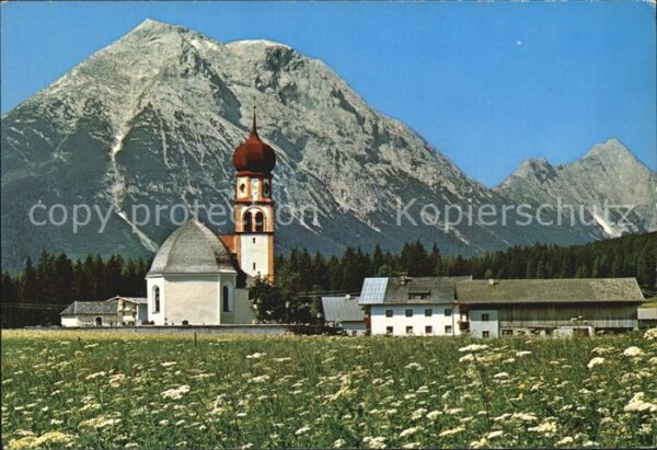 Oberleutasch Kirchplatz Hohe Munde